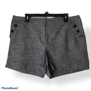 Courtenay grey chambray shorts size 16 . Like new